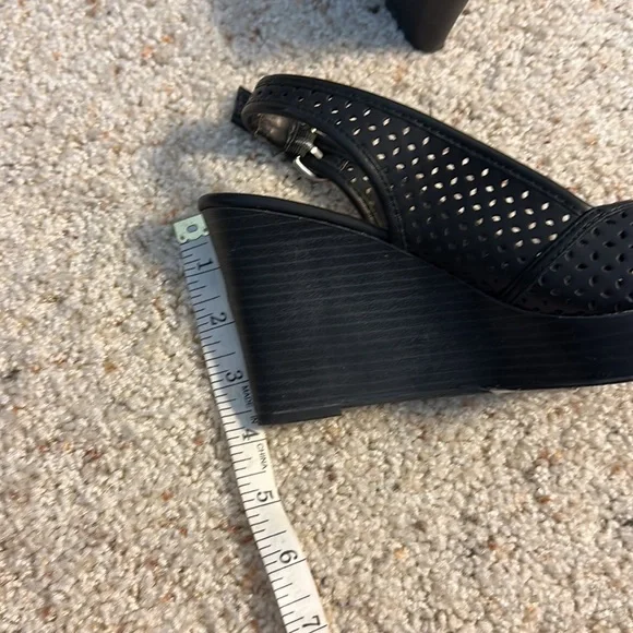 Apt.9 Miranda Black Open Toe Wedge Pumps - HOLD - Picture 10 of 12